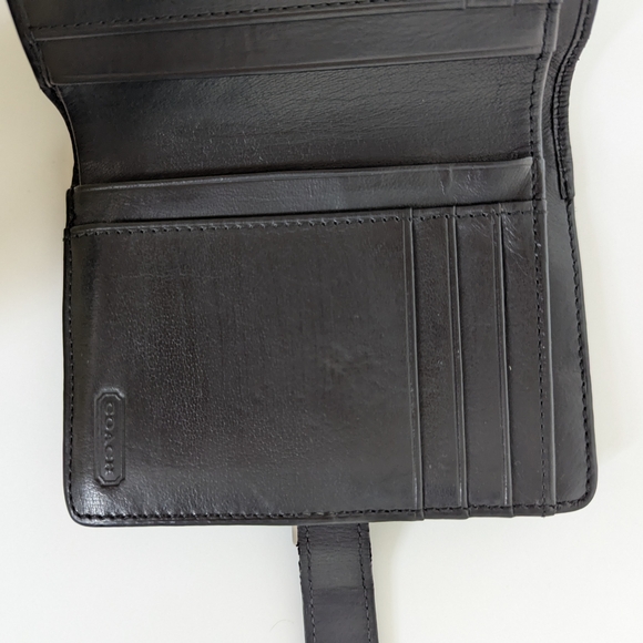 Lexington Vintage Coach Black Leather Wallet - Picture 9 of 11